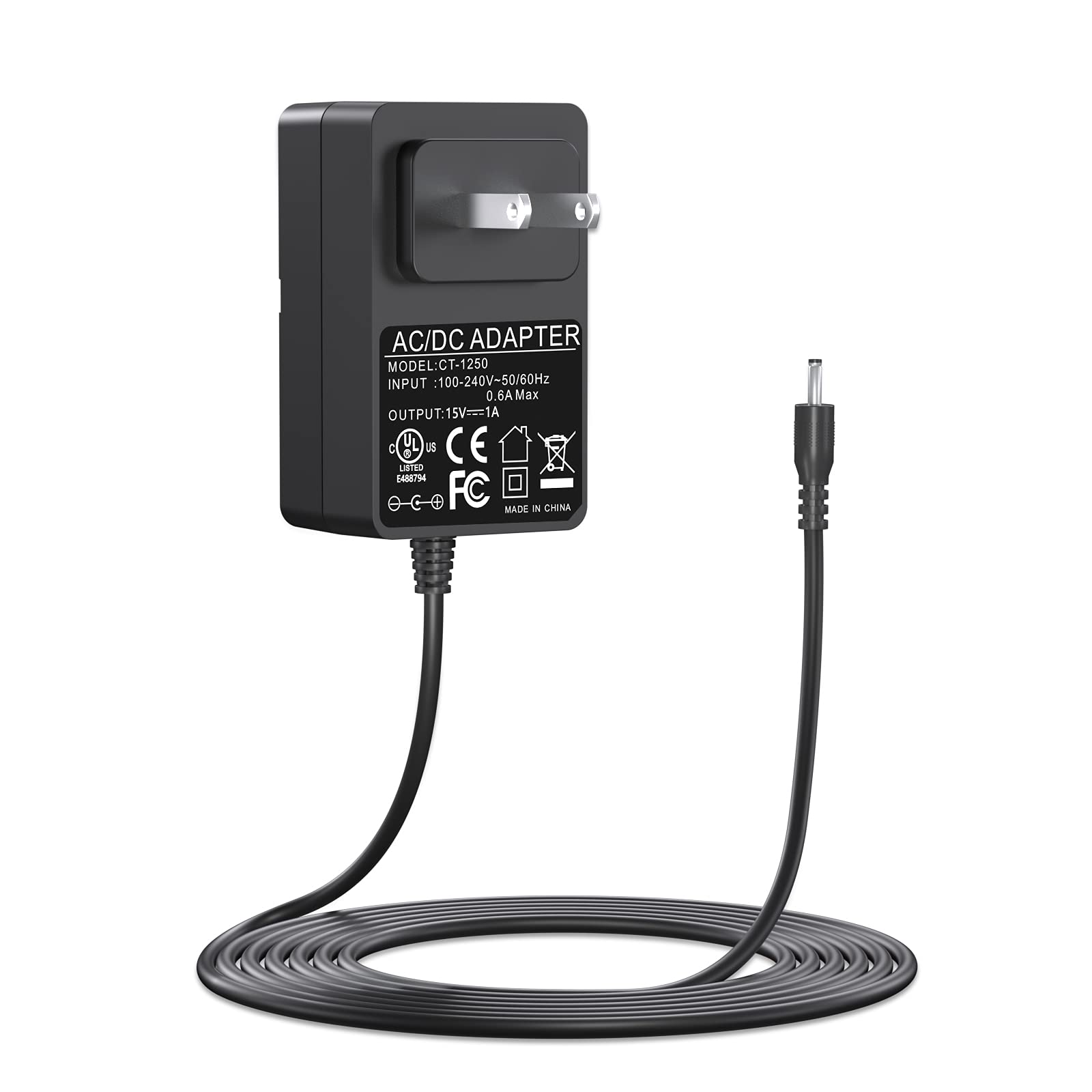 15V 1A Power Supply Charger For Car Jump Starter, Peak 450A 500A 600A 800A 1000A For Auto Battery Booster Schumacher Tacklife T6 Dbpower Djs50 Gooloo Power Supply